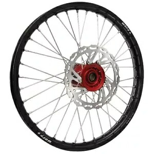 Warp 9 コンプリート ホイール キット - フロント 21 x 1.60 ブラック リム/レッド ハブ/シルバー スポークと Warp 9 Complete Wheel Kit - Front 21 x 1.60 Black Rim/Red Hub/Silver Spokes and 【並行輸入品】
