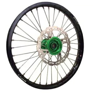 Warp 9 コンプリート ホイール キット - リア 19 x 2.15 ブラック リム/グリーン ハブ/シルバー スポークと Warp 9 Complete Wheel Kit - Rear 19 x 2.15 Black Rim/Green Hub/Silver Spokes and 【並行輸入品】