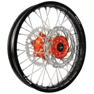 Warp 9 コンプリート ホイール キット - リア 18 x 2.15 ブラック リム/オレンジ ハブ/シルバー スポーク Warp 9 Complete Wheel Kit - Rear 18 x 2.15 Black Rim/Orange Hub/Silver Spokes 【並行輸入品】