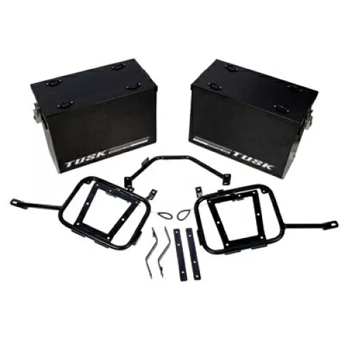 Tusk アルミパニア パニアラック付き V2 ラージ ブラック 1467340105 Tusk Aluminum Panniers with Pannier Racks V2 Large Black 1467340105 【並行輸入品】