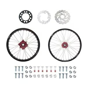 Tusk Impact コンプリート フロント/リア ホイール パッケージ 1.60 x 21 / 2.15 x 18 ブラック Tusk Impact Complete Front/Rear Wheel Package 1.60 x 21 / 2.15 x 18 Black 【並行輸入品】｜カスタムパーツ WORLD倉庫