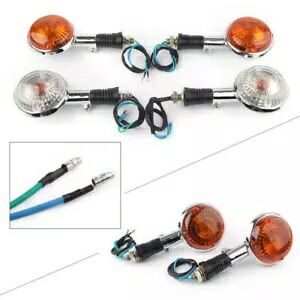 2x Motorcycle Amber Turn Signal Light Indicators For Harlye Fatboy Softail Dyna 2x Motorcycle Amber Turn Signal Light Indicators For Harlye Fatboy Softail Dyna画像