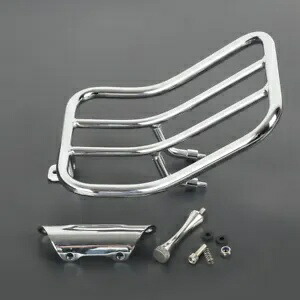 クローム リア ソロ ラゲッジ ラック アイアン ハーレー ツーリング ロードキング 97-08 用 Chrome Rear Solo Luggage Rack Iron Fit For Harley Touring Road King 97-08画像