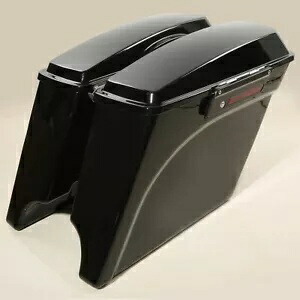 ビビッドブラックサドルバッグはハーレーツーリングロードストリートグライドロードキング93-13に適合します。 Vivid Black Saddlebags Fit For Harley Touring Road Street Glide Road King 93-13 【並行輸入品】