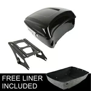 キングパック トランク マウントラック付き ハーレー ツアーパック ストリート ロード グライド 2014-23 に適合 King Pack Trunk w/ Mount Rack Fit For Harley Tour Pak Street Road Glide 2014-23 【並行輸入品】