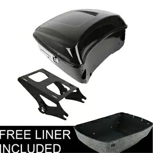キングパック トランク 2 アップマウントラック付き ハーレーツアーパックツーリング 2014-2023 に適合 King Pack Trunk w/ Two Up Mount Rack Fit For Harley Tour Pak Touring 2014-2023 【並行輸入品】｜カスタムパーツ WORLD倉庫