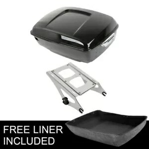 キングパック トランク クローム マウント ラック付き ハーレー ツアー パック ロード グライド 2014-23 に適合 King Pack Trunk W/ Chrome Mount Rack Fit For Harley Tour Pak Road Glide 2014-23 【並行輸入品】
