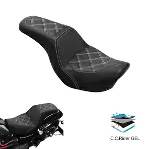 運転席助手席ジェルシートハーレーダイナローライダーファットボブワイドグライド06-17に適合 Driver Passenger Gel Seat Fit For Harley Dyna Low Rider Fat Bob Wide Glide 06-17 【並行輸入品】