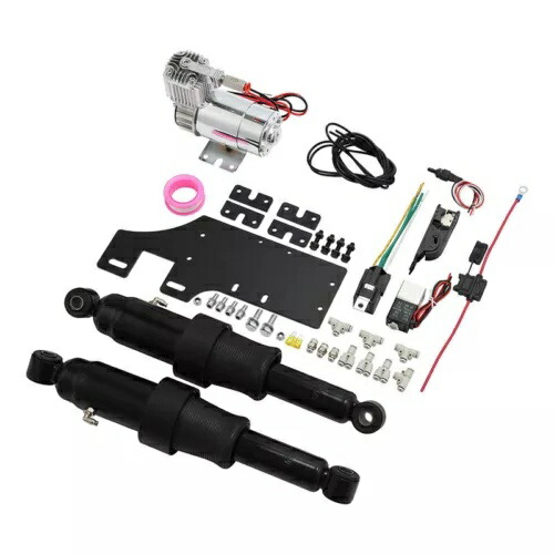 調整可能なリアエアライドサスペンション、ハーレーダビッドソンツーリングモデル 94-24 に適合 Adjustable Rear Air Ride Suspension Fit For Harley Davidson Touring Models 94-24 【並行輸入品】｜カスタムパーツ WORLD倉庫