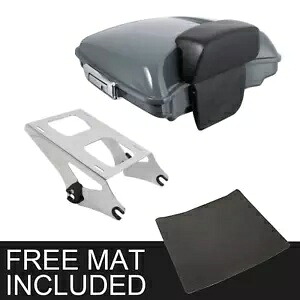 ガンシップ グレー レイザー トランク マウント ハーレー ツアー パック ツーリング ロードキング 14-23 に適合 Gunship Gray Razor Trunk Mount Fit For Harley Tour Pak Touring Road King 14-23 【並行輸入品】