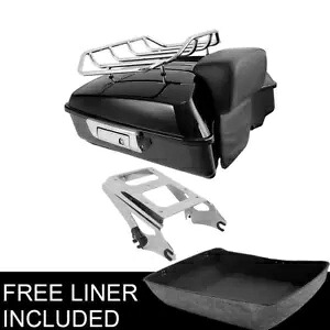 チョップド トランク パッド トップ ラック & 2up マウント ハーレー ツアー パック ロード グライド 09-13 に適合 Chopped Trunk Pad Top Rack & 2up Mount Fit For Harley Tour Pak Road Glide 09-13 【並行輸入品】