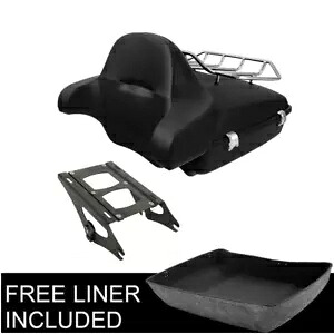マットチョップドトランクラック 2アップマウントパッド付き ハーレーツアーパックツーリング14以降に適合 Matte Chopped Trunk Rack w/2 Up Mount Pad Fit For Harley Tour Pak Touring 14-up 【並行輸入品】