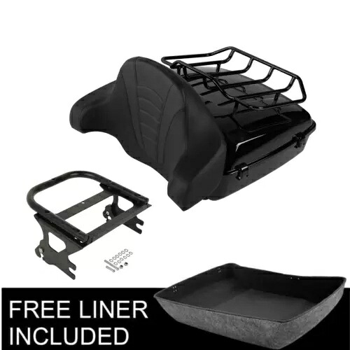 チョップドパック トランクパッド トップラック マウント付き ハーレーツアーパック ロードキング 97-08用 Chopped Pack Trunk Pad Top Rack w/Mount Fit For Harley Tour Pak Road King 97-08 【並行輸入品】｜カスタムパーツ WORLD倉庫