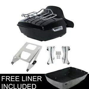 キングパック トランク ラックバックレスト付き ハーレー ツアーパック ロードグライド キング 14 アップに適合 King Pack Trunk w/ Rack Backrest Fit For Harley Tour Pak Road Glide King 14-up 【並行輸入品】