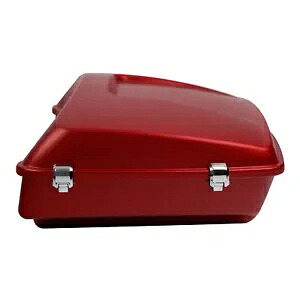 チョップドパック トランク ハーレー ツーリング ロードキング グライド 14-23 ウィキッド レッド デニムに適合 Chopped Pack Trunk Fit For Harley Touring Road King Glide 14-23 Wicked Red Denim 【並行輸入品】