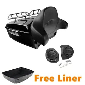 King トランクパッド 荷物ラック 6.5 インチスピーカー ハーレーツアーパックツーリング 14-UP に適合 King Trunk Pad Luggage Rack 6.5\