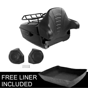 King トランクトップ荷物ラックパッド 6.5 インチスピーカーハーレーロードキング 14-2023 に適合 King Trunk Top Luggage Rack Pad 6.5\