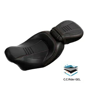 運転席ライダー & 助手席ジェルシート ハーレーツーリングエレクトラグライド 09 以降に適合 Driver Rider & Passenger Gel Seat Fit For Harley Touring Electra Glide 09-later 【並行輸入品】