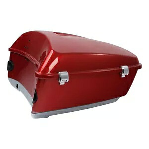 キングパック トランク ハーレー ロードキング 14-UP ウィキッド レッド バラクーダ シルバーに適合 King Pack Trunk Fit For Harley Road King 14-UP Wicked Red Barracuda Silver 【並行輸入品】