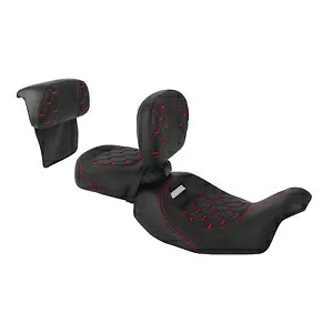 フロント運転席後部助手席 + 背もたれパッドハーレーストリートグライド 14-23 に適合 Front Driver Rear Passenger Seat +Backrest Pad Fit For Harley Street Glide 14-23 【並行輸入品】｜カスタムパーツ WORLD倉庫 79,255円