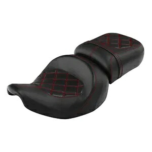 ブラック + レッド運転席助手席フィットインディアンチーフテンダークホース 2016-2023 21 Black+Red Driver Passenger Seat Fit For Indian Chieftain Dark Horse 2016-2023 21 【並行輸入品】