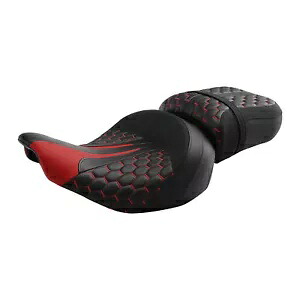 ドライバー ライダー 助手席 インディアン チーフ ダークホース 2017-2019 ブラック + レッドに適合 Driver Rider Passenger Seat Fit For Indian Chief Dark Horse 2017-2019 Black+Red 【並行輸入品】