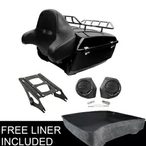 キングパック トランクパッド & 2 アップマウント 6.5 インチスピーカー ハーレーロードキング 14-23 に適合 King Pack Trunk Pad & 2-up Mount 6.5" Speakers Fit For Harley Road King 14-23 【並行輸入品】｜カスタムパーツ WORLD倉庫