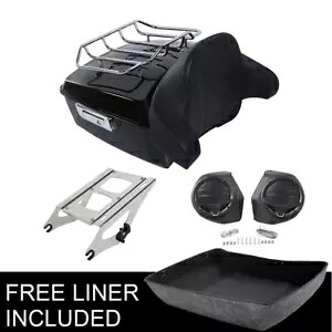 キングパック トランク + ラック + スピーカー ハーレーツーリングロードグライドキング 14-UP に適合 King Pack Trunk + Rack + Speakers Fit For Harley Touring Road Glide King 14-UP 【並行輸入品】