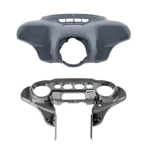 バットウィング インナー & アウター フェアリング ハーレー ウルトラ リミテッド 14-UP ガンシップ グレーに適合 Batwing Inner & Outer Fairings Fit For Harley Ultra Limited 14-UP Gunship Gray 【並行輸入品】