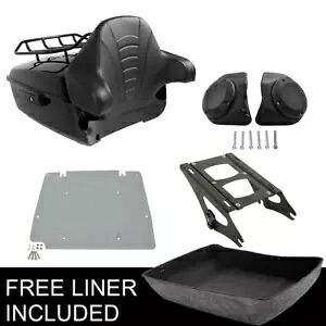 キングパック トランクパッド & スピーカーラック & Bae プレート ハーレーロードグライド 14-23 に適合 King Pack Trunk Pad & Speakers Rack & Bae Plate Fit For Harley Road Glide 14-23 【並行輸入品】｜カスタムパーツ WORLD倉庫