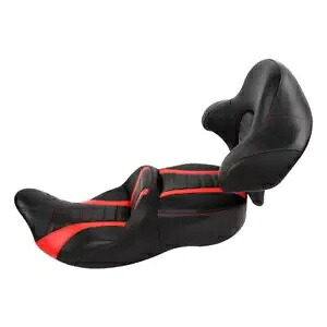 ブラックレッド運転席助手席背もたれハーレーエレクトラロードグライド14-23用 Black Red Driver Passenger Seat Backrest Fit For Harley Electra Road Glide 14-23 【並行輸入品】