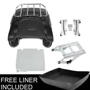キング トランク パッド 2UP マウント スピーカー プレート ドッキング ハーレー ツーリング 14-23 用 King Trunk Pad 2UP Mount Speakers Plate Docking Fit For Harley Touring 14-23 【並行輸入品】