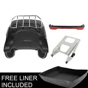キング トランク パッド トップ ラック テール ライト スピーカー マウント ハーレー ツーリング 14-24 用 King Trunk Pad Top Rack Tail Light Speakers Mount Fit For Harley Touring 14-24 【並行輸入品】｜カスタムパーツ WORLD倉庫