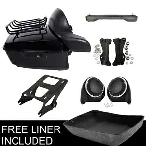 King トランクパッド テールライトラックスピーカー ハーレーツアーパックロードグライド 14 アップに適合 King Trunk Pad Tail Light Rack Speakers Fit For Harley Tour Pak Road Glide 14-Up 【並行輸入品】