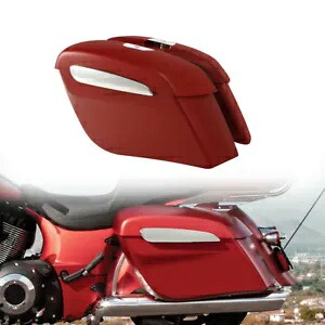 レッドハードバッグサドルバッグ インディアンロードマスターリミテッド 21-23 チャレンジャー 20-23 に適合 Red Hard Bag Saddlebags Fit For Indian Roadmaster Limited 21-23 Challenger 20-23 【並行輸入品】｜カスタムパーツ WORLD倉庫