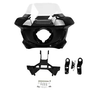 ヘッドライトフェアリングフロントガラスマウントハーレーローライダー ST FXLRST 2022-2024 に適合 Headlight Fairing Windshield Mount Fit For Harley Low Rider ST FXLRST 2022-2024 【並行輸入品】