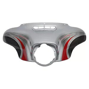 ABS アウターフェアリング ハーレー FLHX 14-23 キャンディレッド/シルバーハニカムフェードに適合 ABS Outer Fairing Fit For Harley FLHX 14-23 Candy Red/Silver Honeycomb Fade 【並行輸入品】