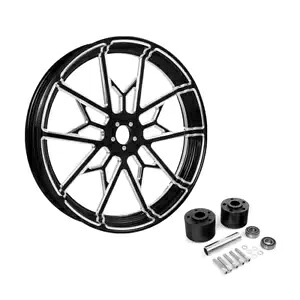 21X3.5 インチフロントホイールリムデュアルディスクハブハーレーロードキング 08 以降非 ABS 21X3.5'' Front Wheel Rim Dual Disc Hub Fit For Harley Road King 08-later non ABS 【並行輸入品】