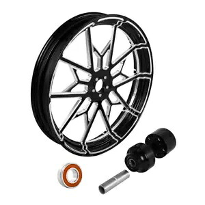 21 インチ フロント ホイール リム シングルディスク ハブ付き ハーレー ストリート グライド 08-23 ABS に適合 21'' Front Wheel Rim w/Single Disc Hub Fit For Harley Street Glide 08-23 ABS 【並行輸入品】