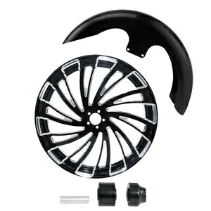 23 インチフロントホイールリムシングルディスク + フェンダーフィットハーレーロードキング非 ABS 08-23 23'' Front Wheel Rim Single Disc +Fender Fit For Harley Road King non ABS 08-23 【並行輸入品】