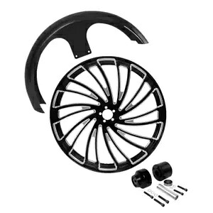 26 X3.5 ''フロントホイールリムハブシングルディスクフェンダーハーレーロードキング 08-24 に適合 26 X3.5'' Front Wheel Rim Hub Single Disc Fender Fit For Harley Road King 08-24 【並行輸入品】|カスタムパーツ WORLD倉庫