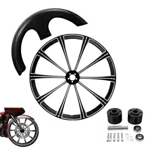30 インチ フロント ホイール リム デュアル ディスク & フェンダー ハーレー ロードキング 08-23 非 ABS に適合 30'' Front Wheel Rim Dual Disc & Fender Fit For Harley Road King 08-23 non ABS 【並行輸入品】