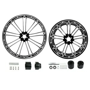30X3.5 インチフロント 18 インチリアホイールリムシングルハブハーレーロードキング 08-23 に適合 30X3.5'' Front 18'' Rear Wheel Rim Single Hub Fit For Harley Road King 08-23 【並行輸入品】