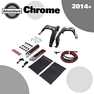 クロームワンタッチサドルバッグ取り付けハードウェアラッチロックキットハーレー14+用 Chrome One Touch Saddlebag Mounting Hardware Latch Lock Kit For Harley 14+ 【並行輸入品】