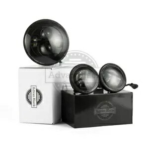 ブラックアウト 7 インチ LED ヘッドライト補助パッシングランプハーレーツーリング用 Blackout 7 inch LED Headlight Auxiliary Passing Lamps For Harley Touring 【並行輸入品】｜カスタムパーツ WORLD倉庫