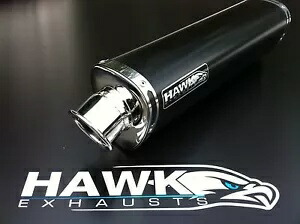 ホーク - スズキ SV 650 99-02 ブラック トライ オーバル エキゾースト レース カン、取り外し可能なバッフル Hawk - Suzuki SV 650 99-02 Black Tri Oval Exhaust Race Can, Removable Baffle 【並行輸入品】