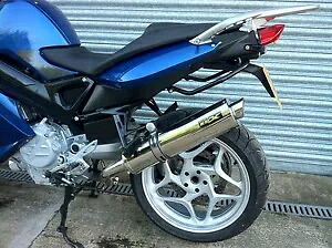 BMW F800 S、ST 2006- ステンレススチール ラウンド ロード法定排気サイレンサー、英国製 BMW F800 S, ST 2006- Stainless Steel Round Road Legal Exhaust Silencer, UK Made 【並行輸入品】