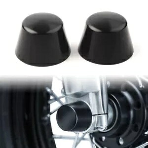 Black CNC Aluminum Front Axle Cap Nut Cover For Harley Touring, Street Glide & Road King Models