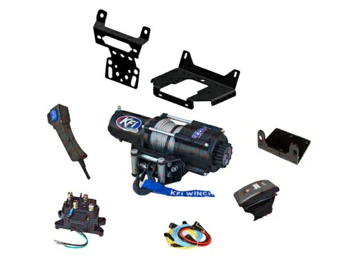 Polaris RZR 900 ウインチとマウント プレート キット 2015-2020 4500 ポンド KFI UTV SXS S S4 Polaris RZR 900 Winch and Mount Plate Kit 2015-2020 4500 lbs KFI UTV SXS S S4 【並行輸入品】