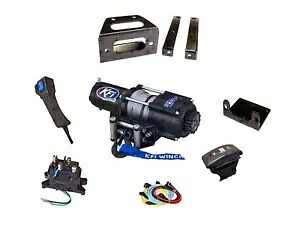 Polaris RZR トレイル 570 ウインチとマウント プレート キット 2020-2022 4500 ポンド KFI UTV SXS Polaris RZR Trail 570 Winch and Mount Plate Kit 2020-2022 4500 lbs KFI UTV SXS 【並行輸入品】